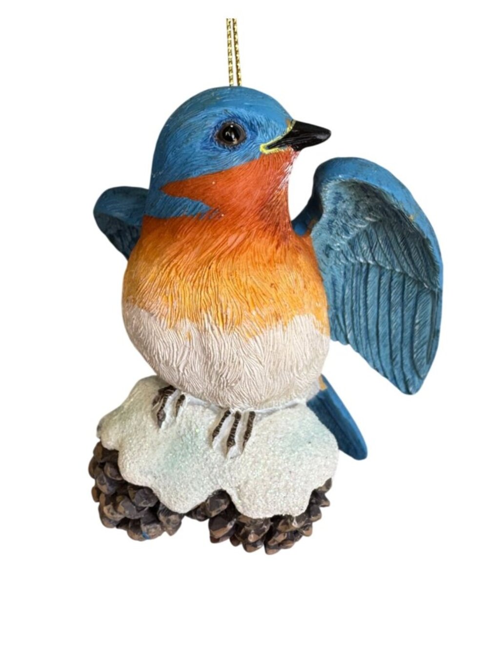 Danbury Mint Bluebird Hanging Ornament Multicolor Resin Textured - Picture 3 of 7